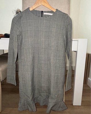 Vestido Zara cuadros manga larga