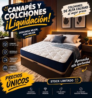 Canapés y colchones nuevos