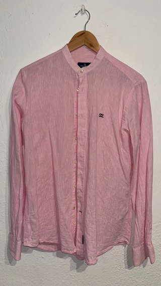 Camisa Makarthy rosa cuello mao