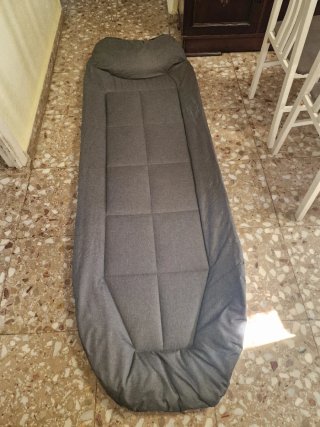 Cama Plegable Gris Tela