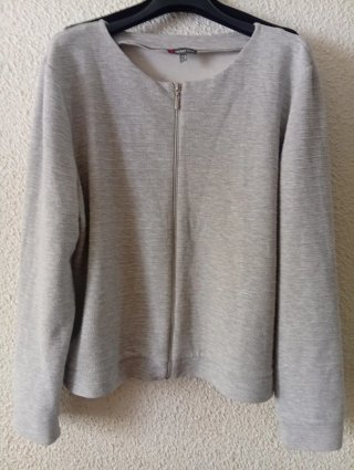 Chaqueta fina gris texturizada Street One Talla S