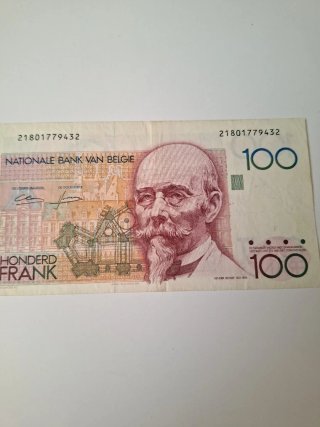 Billete 100 Francos Belgas.