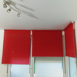 3 Estores Enrollables Rojos