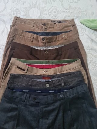 Pantalones Barbour y Burberry Marrones/Grises Tall