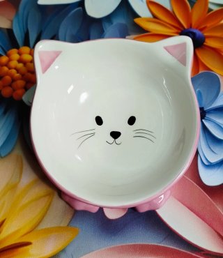 Ciotola gatto in ceramica