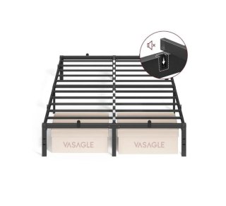 VASAGLE Estructura de Cama Doble 135x190 cm Negra