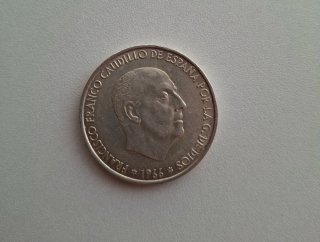 Moneda plata 100 Pesetas Franco Año 1966.