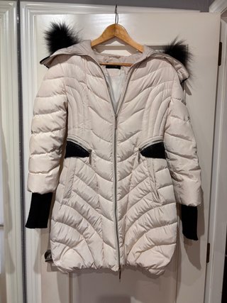 Relish Chaquetón Beige y Negro Talla M