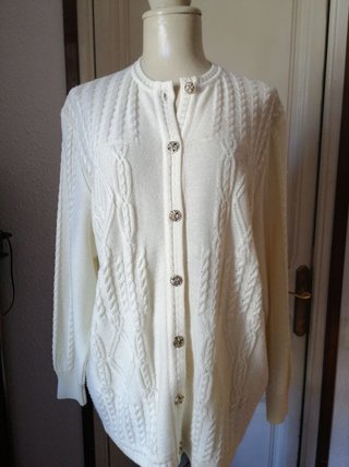 Chaqueta punto ochos blanca