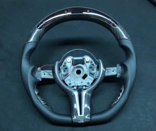 Volante BMW F20 F30 F15 de carbono con LED y levas