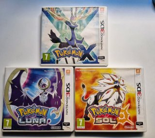 3 Giochi Pokémon 3DS: X, Luna, Sole