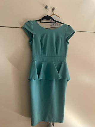 Vestido fiesta o boda color teal Entrega en mano