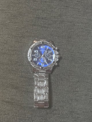 Reloj Geneva Plateado y Azul