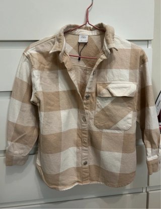 Sobrecamisa Zara cuadros niña. Talla 10. 140 cm