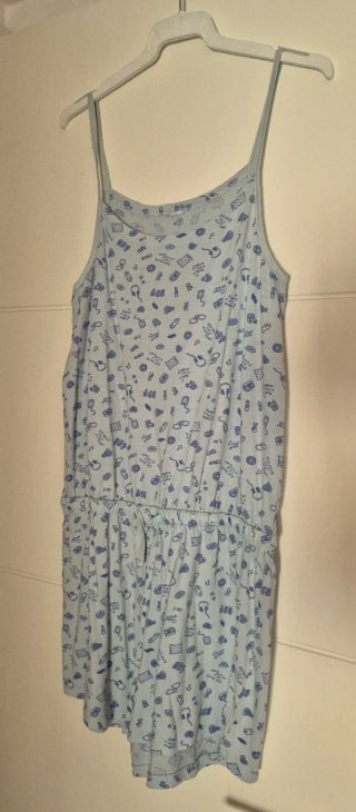 Mono Celeste Tirantes Estampado Talla S