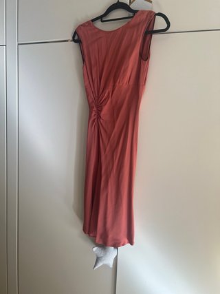 Vestido Zara eventos rosa drapeado