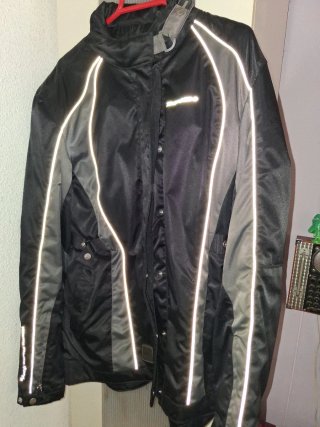 Chaqueta de Moto Mujer con Bandas Reflectantes,