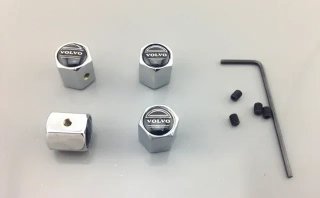 Tapones antirrobo válvulas llantas Volvo cromado