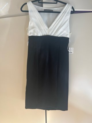 Vestido de fiesta negro y blanco nuevo