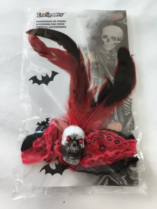 Diadema de Calavera con Plumas EraSpooky