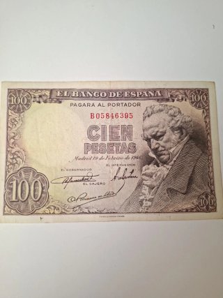 100 Pesetas 1946. GOYA