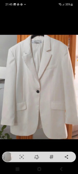 Blazer Bershka blanco forrado