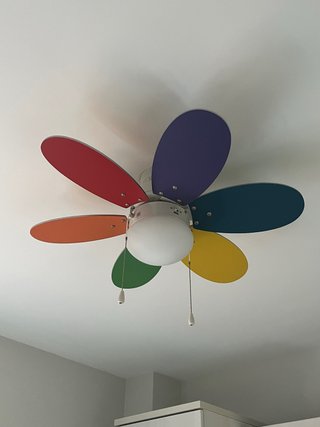 Lámpara Ventilador Infantil Arcoíris