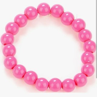 Pulsera de cuentas rosa