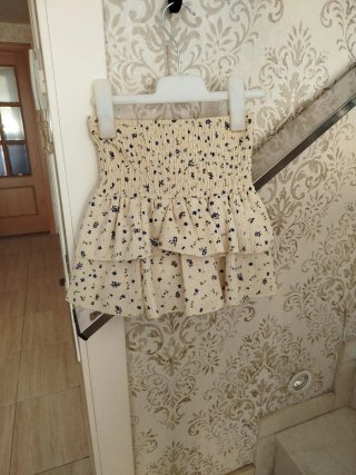 Falda Zara volantes floral falda pantalón talla7