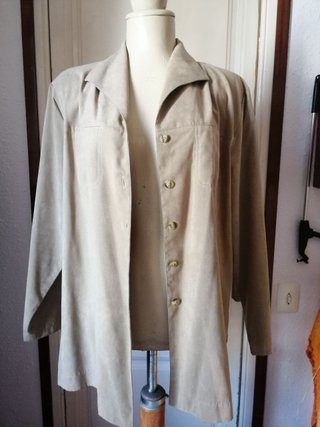 Chaqueta efecto ante "verde piedra"