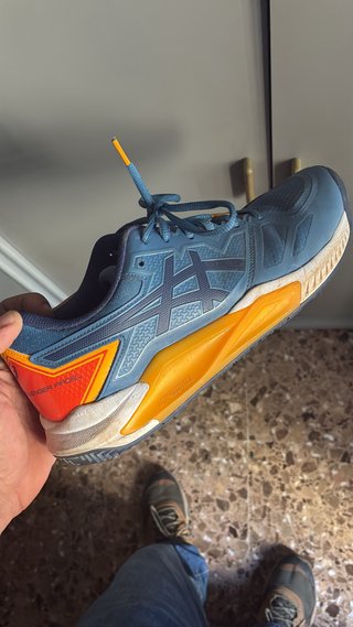Zapatilla Padel Asics Azul Naranja