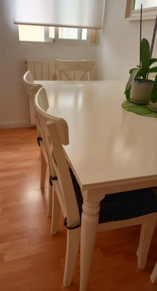 Mesa comedor IKEA 6 sillas cojines