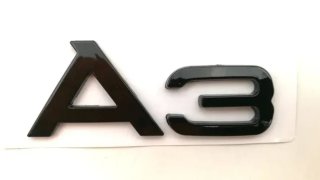 Emblema logo trasero Audi A3 negro