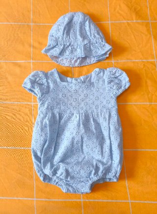 Conjunto pelele y gorro bebé 3 meses