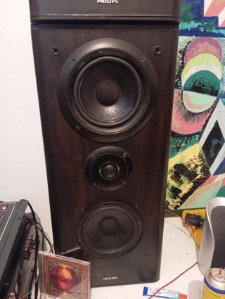 2 Altavoces Vintage Madera Philips
