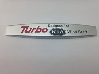 Emblema lateral turbo KIA mate