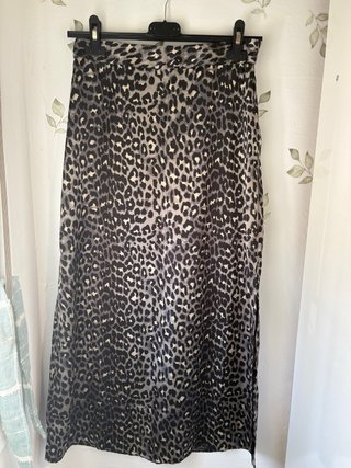 Falda larga animal print leopardo