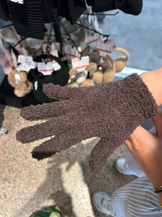 Guantes de borreguillo marrones