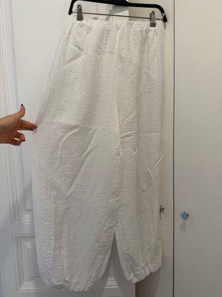 Pantalón bombacho lino blanco