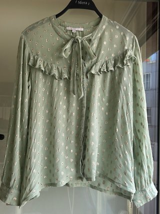 Blusa Tintoretto Verde con Lazo Talla 40
