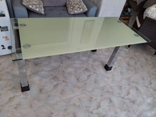 Mesa de Centro Elevable de Cristal