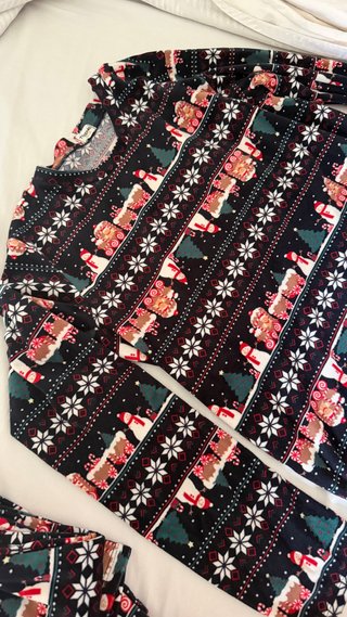 Pijama navideño terciopelo largo
