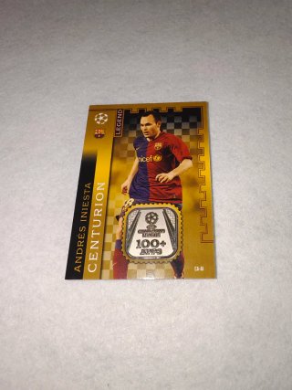 Carta Topps Match Attax Andrés Iniesta Centurion