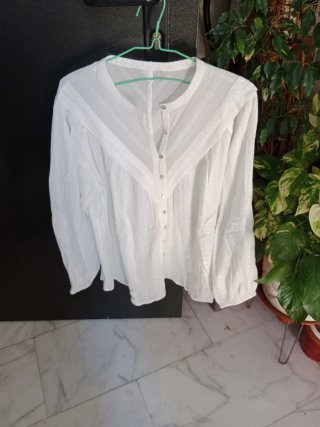 Camisa Blanca de Manga Larga