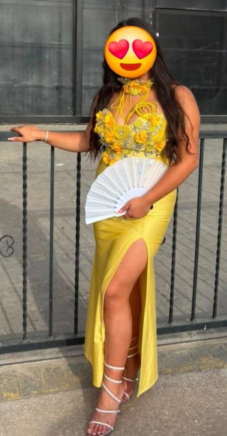 Vestido de fiesta amarillo Da talla de la S a L