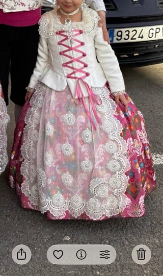 Traje de Fallera niña con manteletas (4-6-7 años)