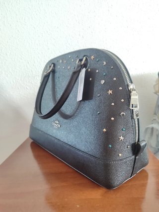 Bolso Coach Sierra Satchel Stardust Negro