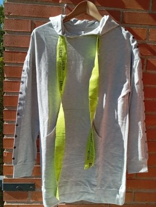 Vestido sudadera Inside gris Talla XS