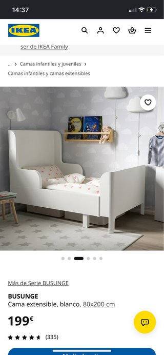 Cama infantil extensible IKEA BUSUNGE