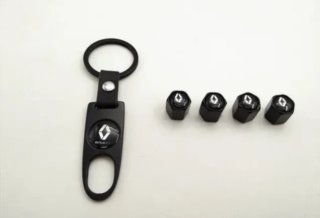 Tapones válvulas + llavero Renault metálico